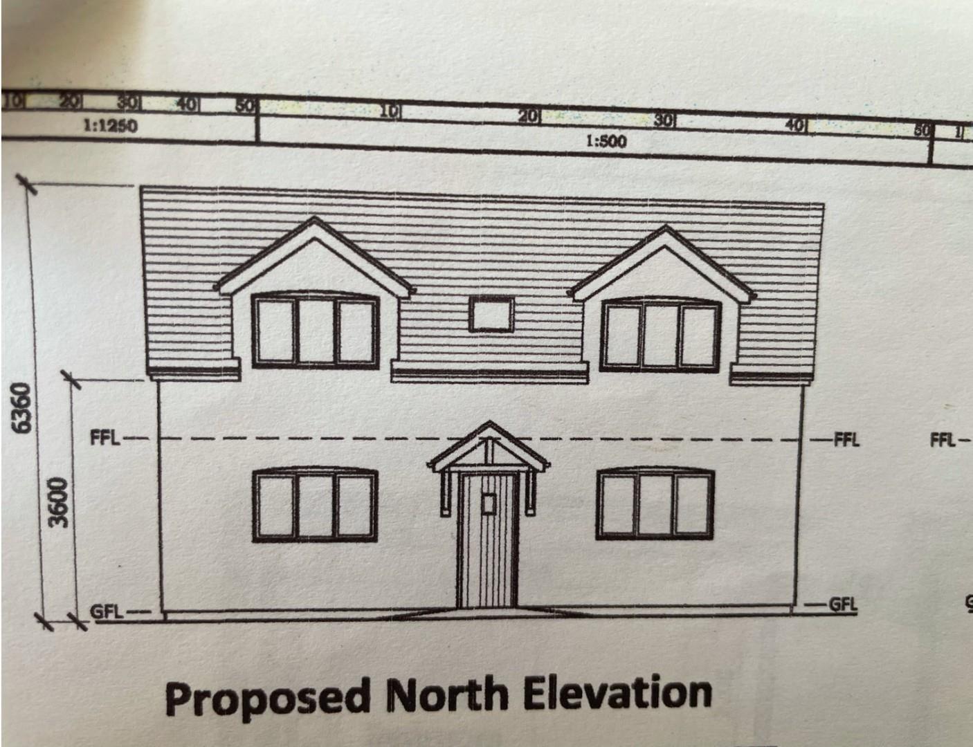 Huxleys Lane, Wrexham Road, Hope - PROPOSED NORTH ELEVATION